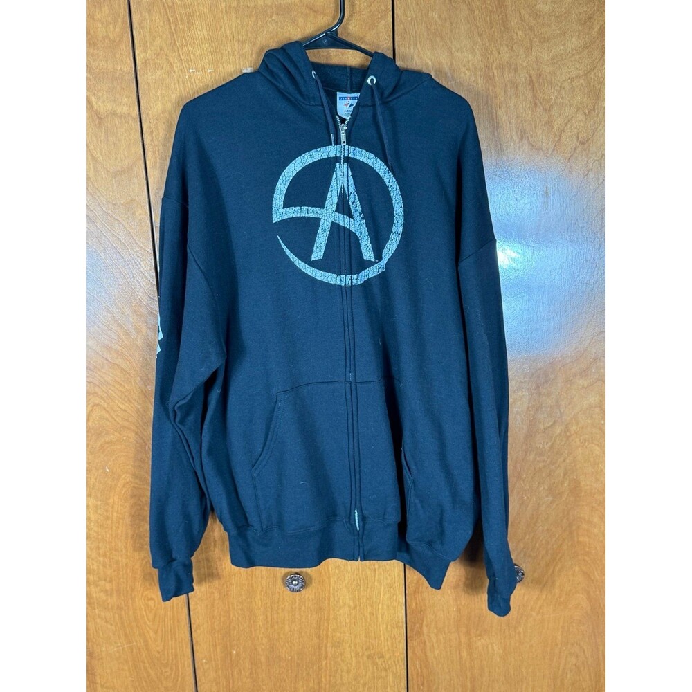 Vintage Criss Angel Mindfreak Full Zip Hoodie XL Black Y2K 2000s Magician
